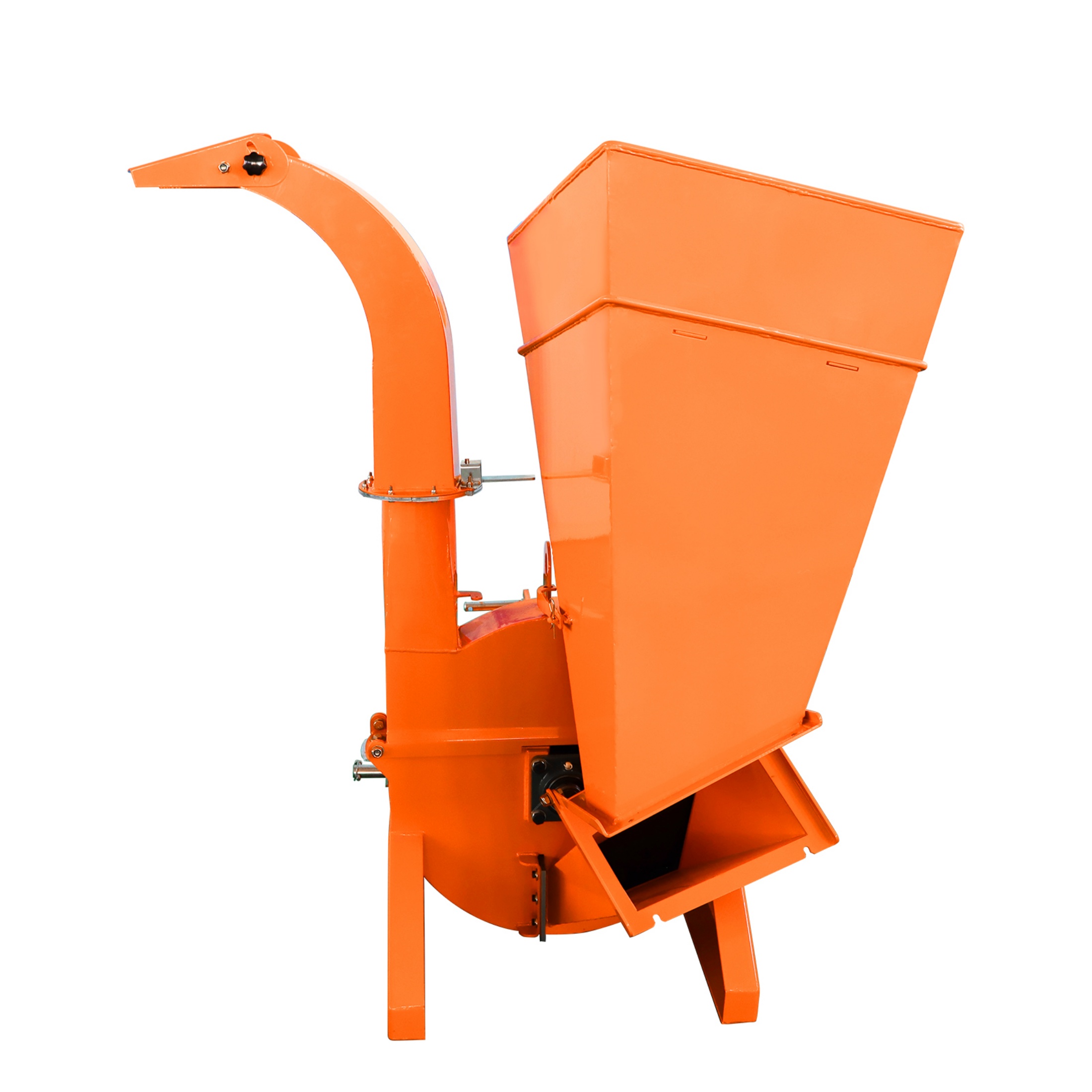 QEEKA BX42S 4-Inch Capacity PTO Wood Chipper,3-Point Tractor Attachment for Compact Tractors Under 45 HP，Orange