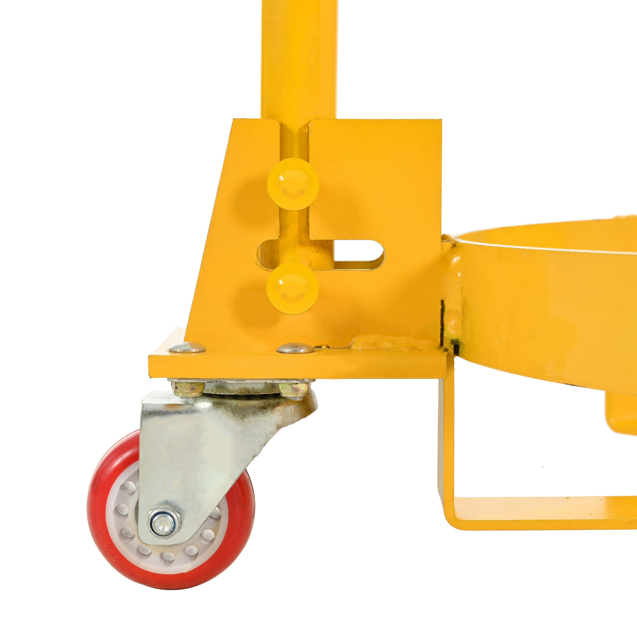 CTOSPOATO 55 Gallon Drum Dolly,1200lbs Capacity Drum Cart with Bung Wrench Handle and Swivel Wheels with Brake,Low Profile,Yellow