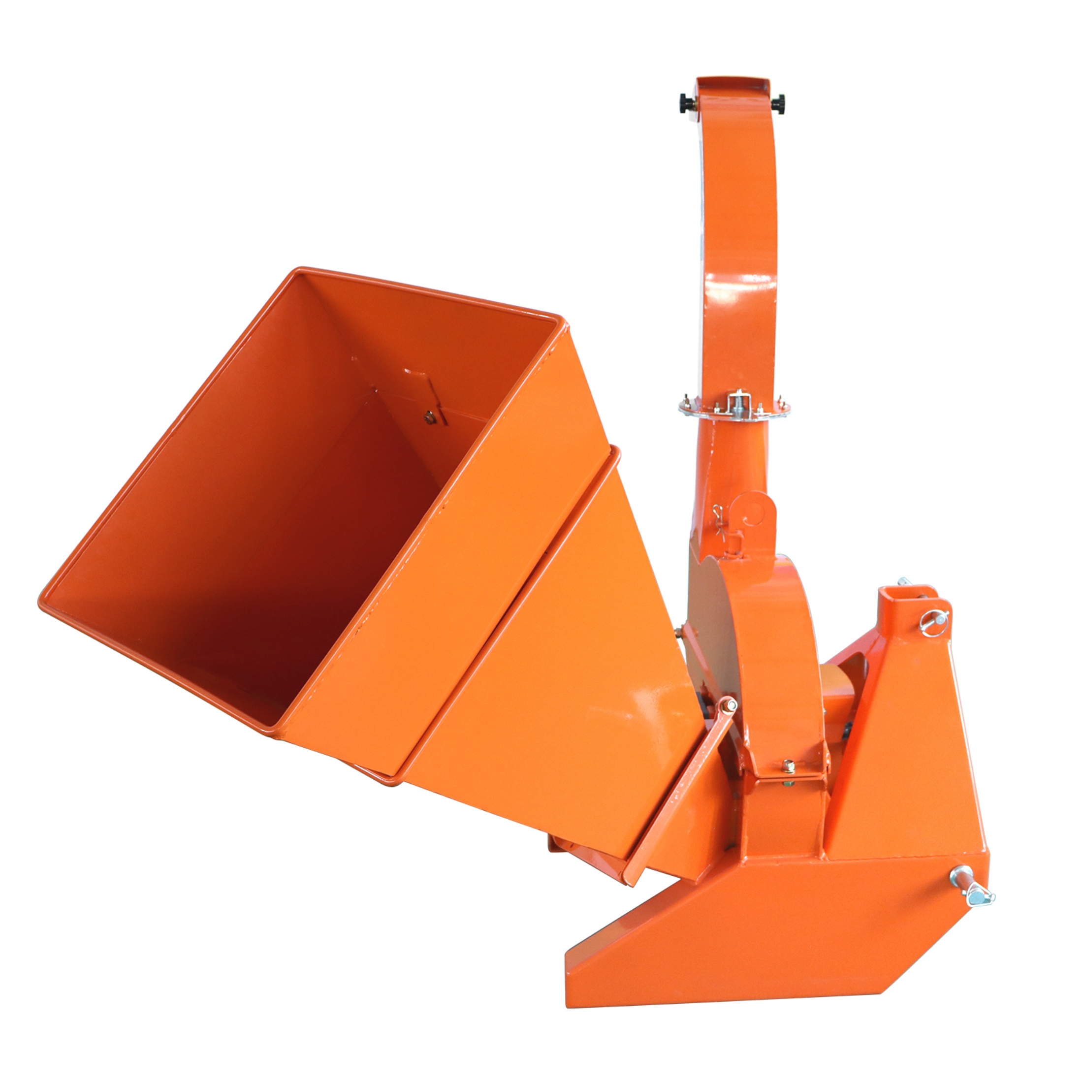 QEEKA BX42S 4-Inch Capacity PTO Wood Chipper,3-Point Tractor Attachment for Compact Tractors Under 45 HP，Orange