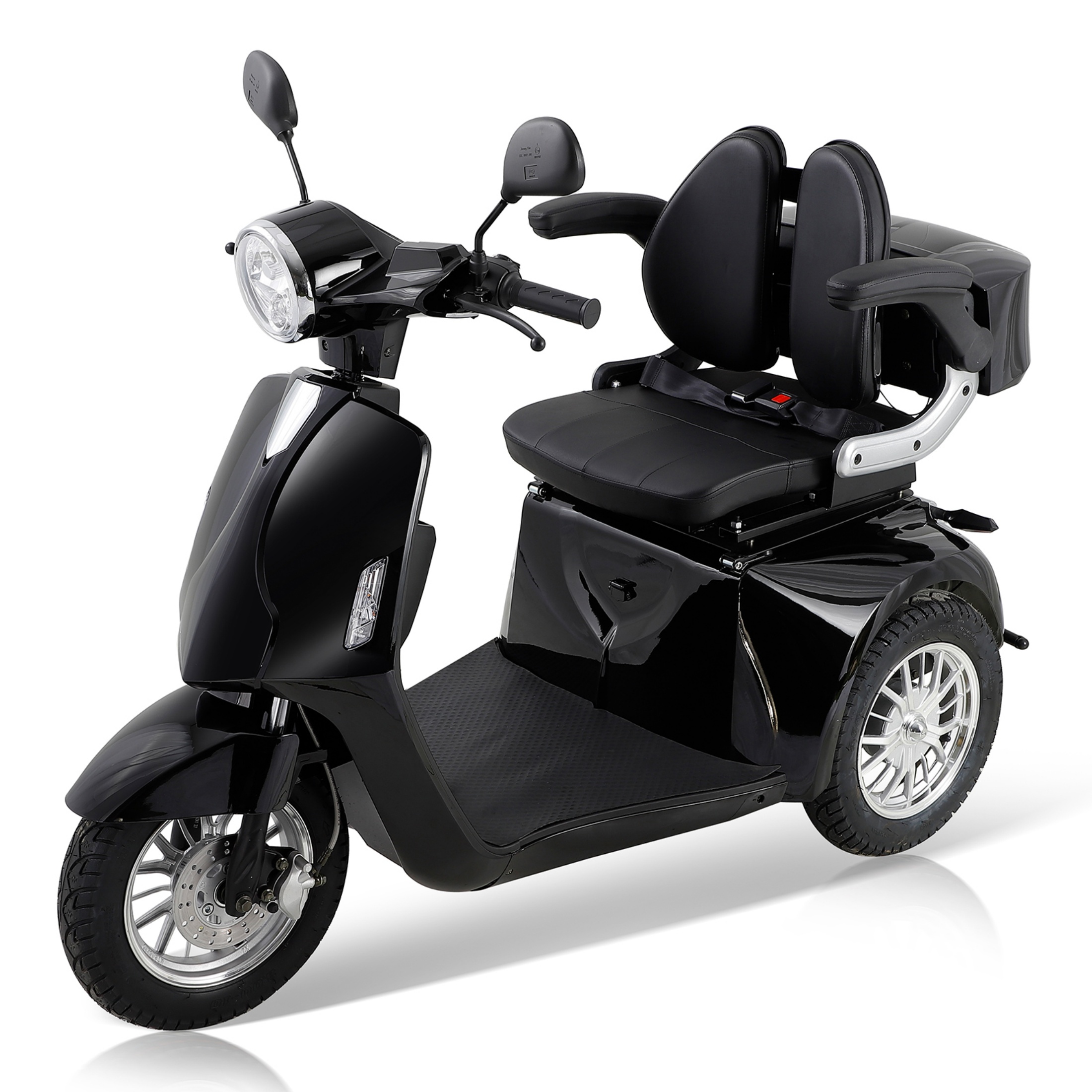 Mobility Scooter ,3-Wheel Heavyweight Mobility Scooter with 500 lb Limit, Black