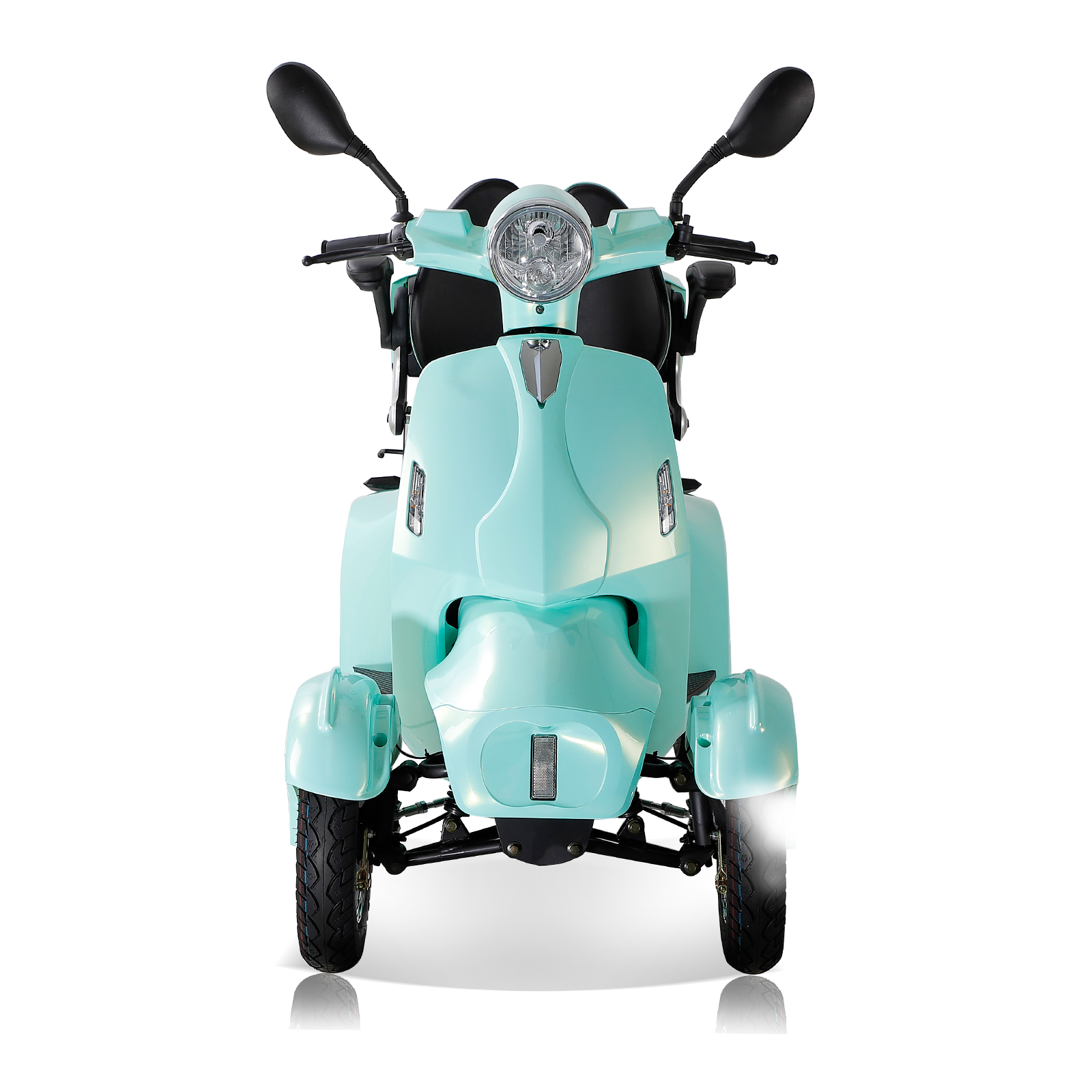 QEEKA Heavy-Duty 4-Wheel Mobility Scooter, 500 lb Limit, Green