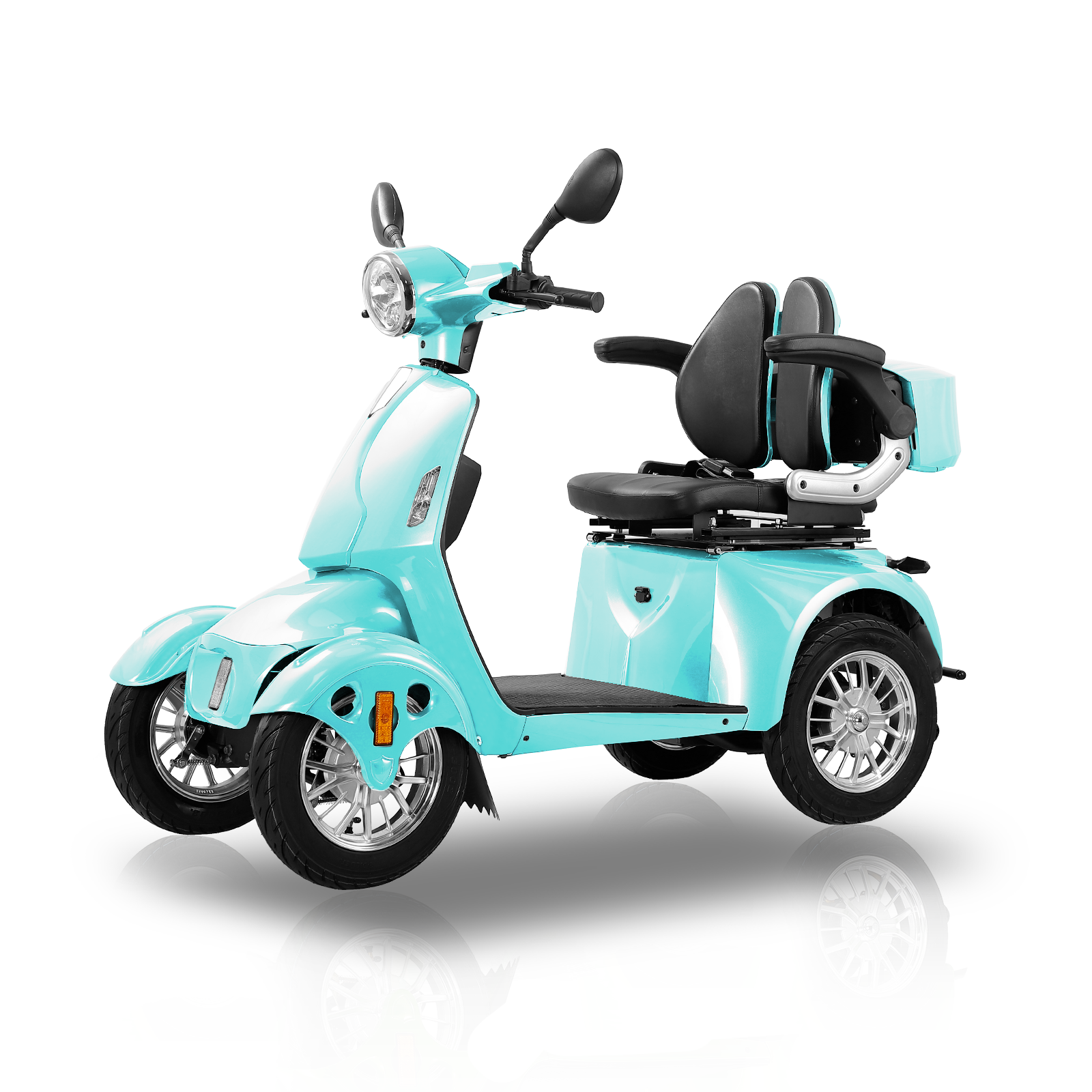 Xlluproid 4-Wheel All Terrain Mobility Scooter,500LBS Heavy Duty,800W 15MPH,Light Green