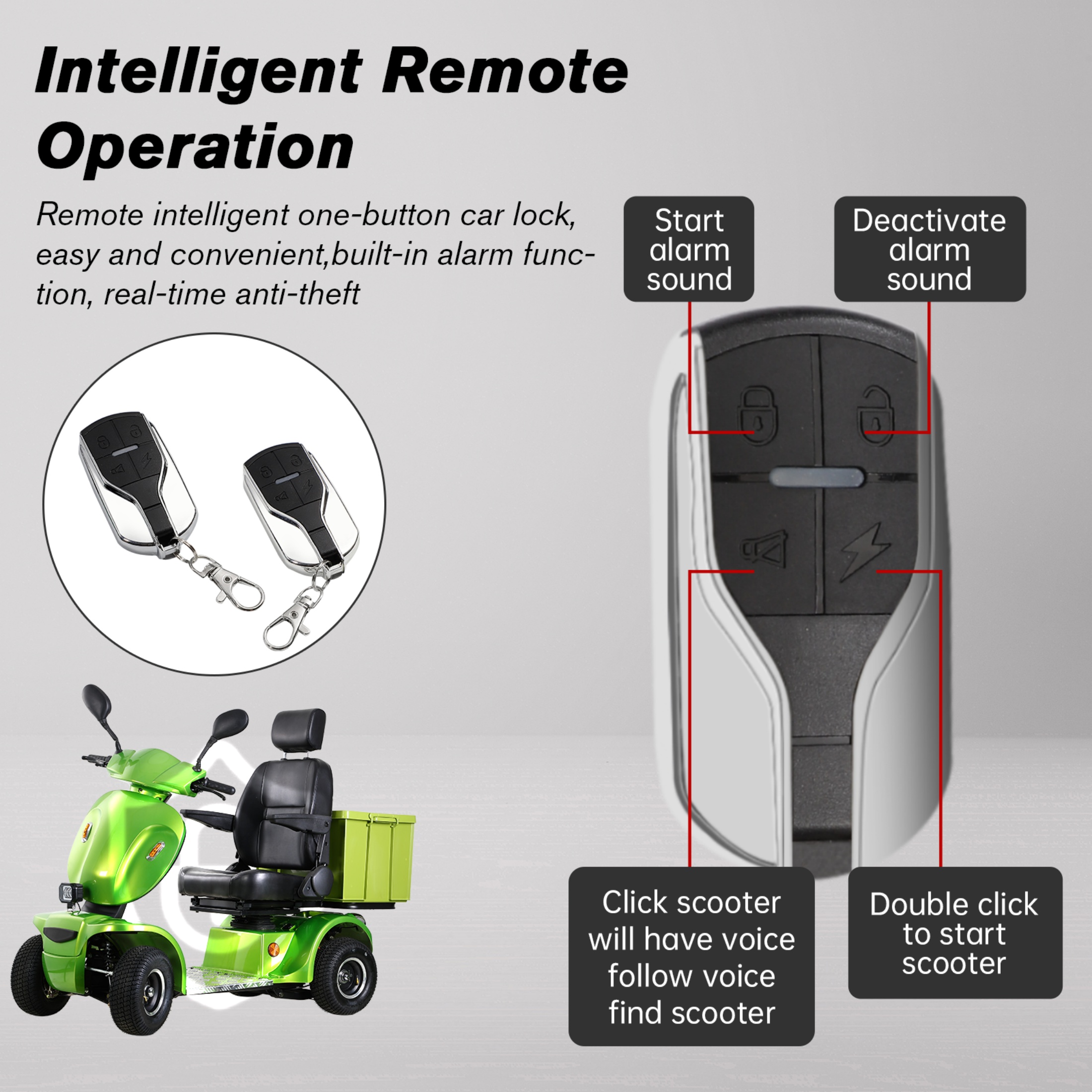 QEEKA Heavy Duty Electric Mobility Scooter,1000W 4-Wheel All Terrain Powered Scooter for Seniors & Adults，Green