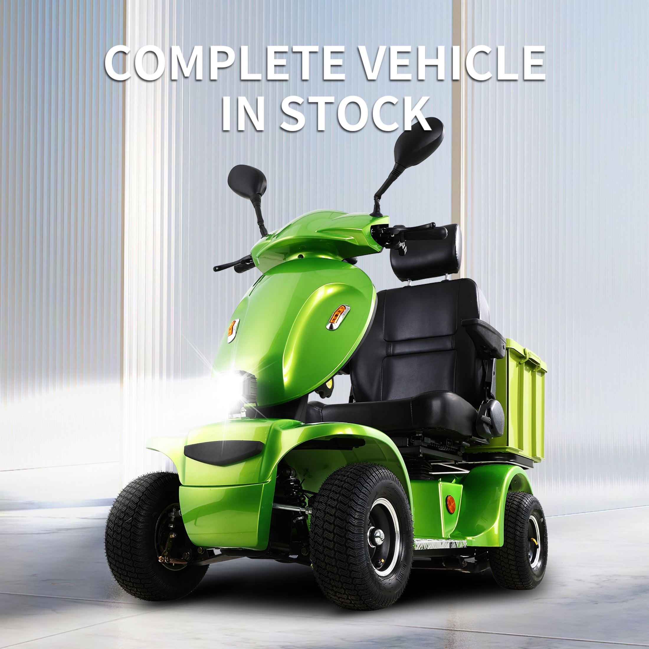 QEEKA Heavy Duty Electric Mobility Scooter,1000W 4-Wheel All Terrain Powered Scooter for Seniors & Adults，Green