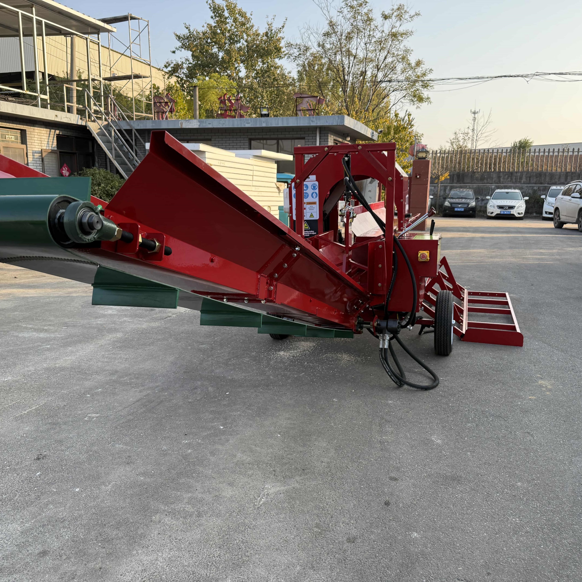 QEEKA 27t Firewood Wood Processor Log Splitter Skid Steer Attachment Forestry Machine