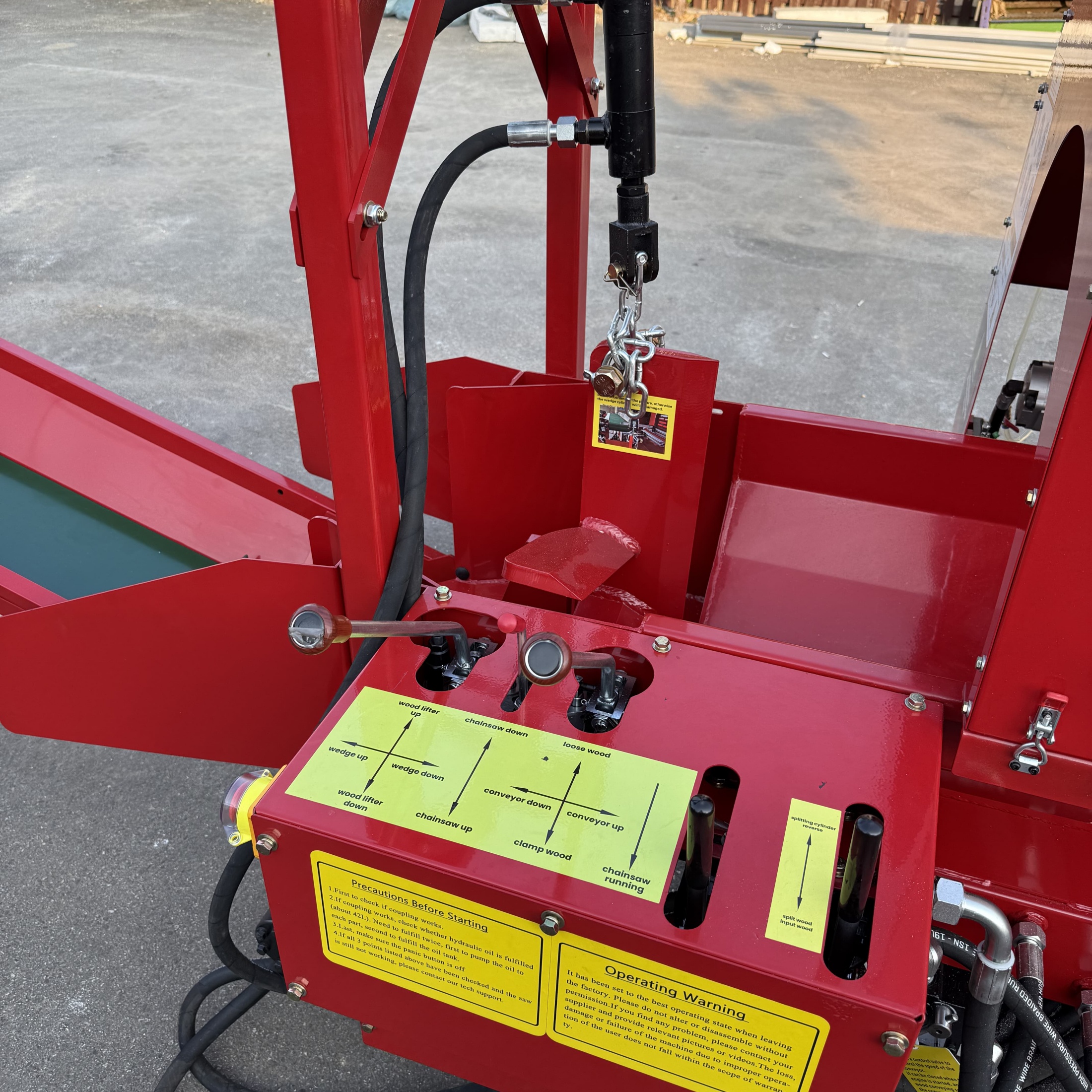 QEEKA 27t Firewood Wood Processor Log Splitter Skid Steer Attachment Forestry Machine