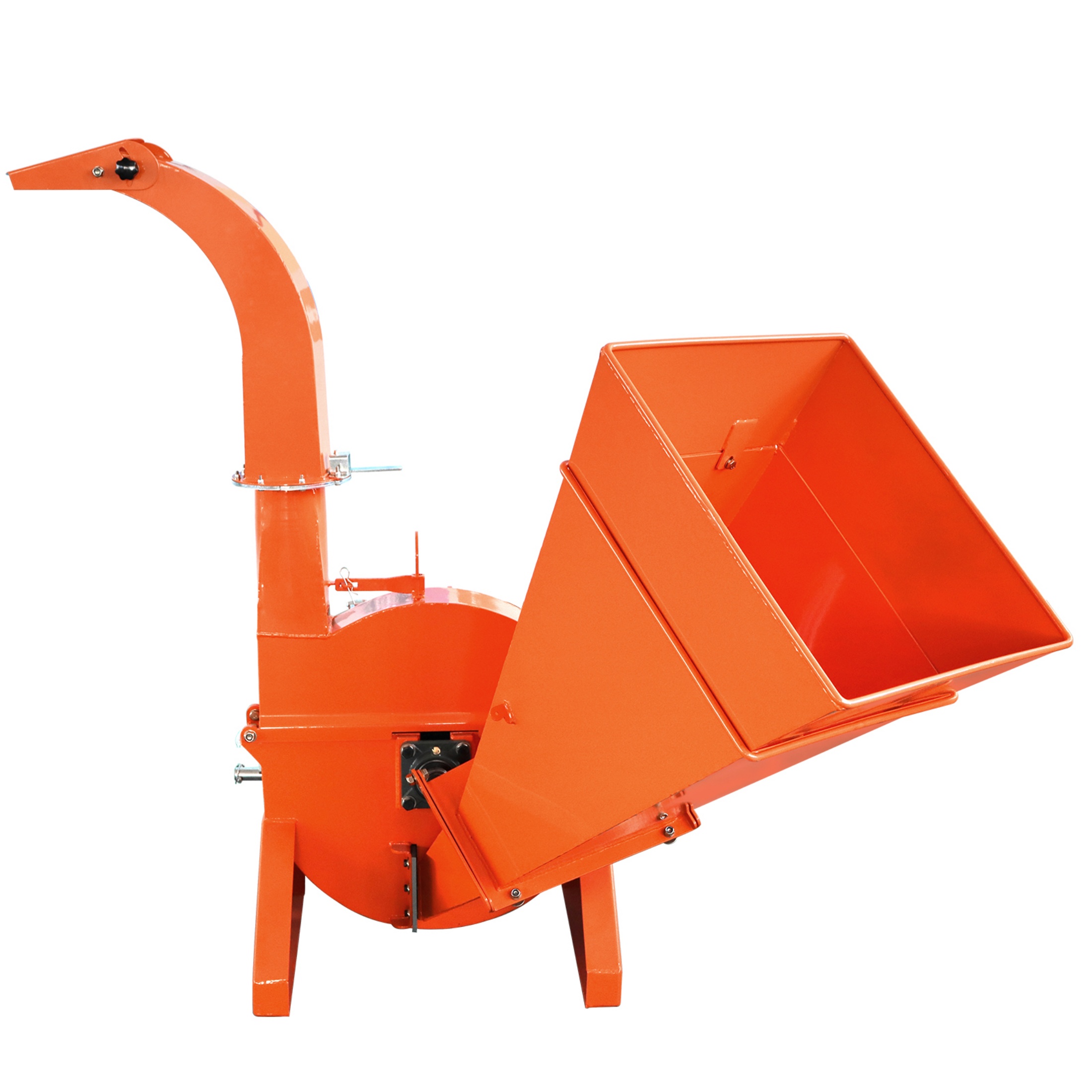 QEEKA BX42S 4-Inch Capacity PTO Wood Chipper,3-Point Tractor Attachment for Compact Tractors Under 45 HP，Orange