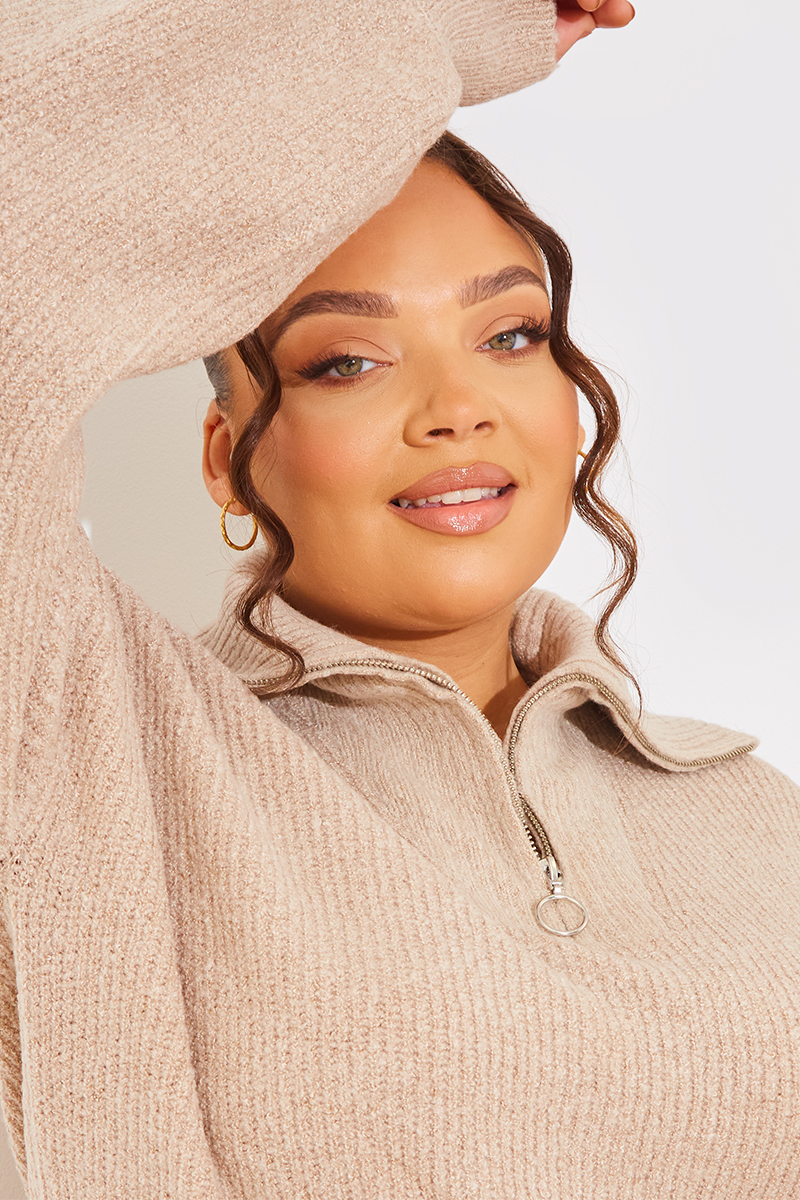 Knitted Half Zip Jumper