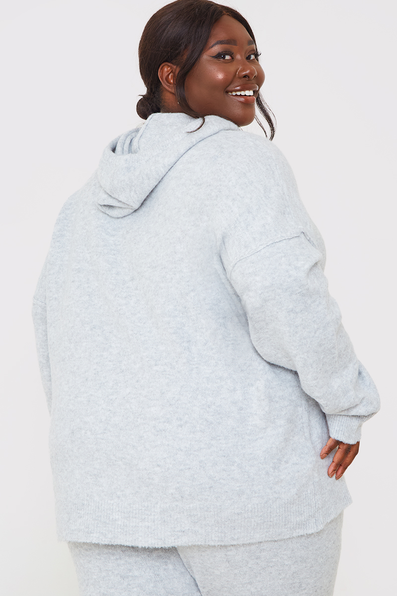 Recycled Knitted Seam Front Co Ord Hoodie