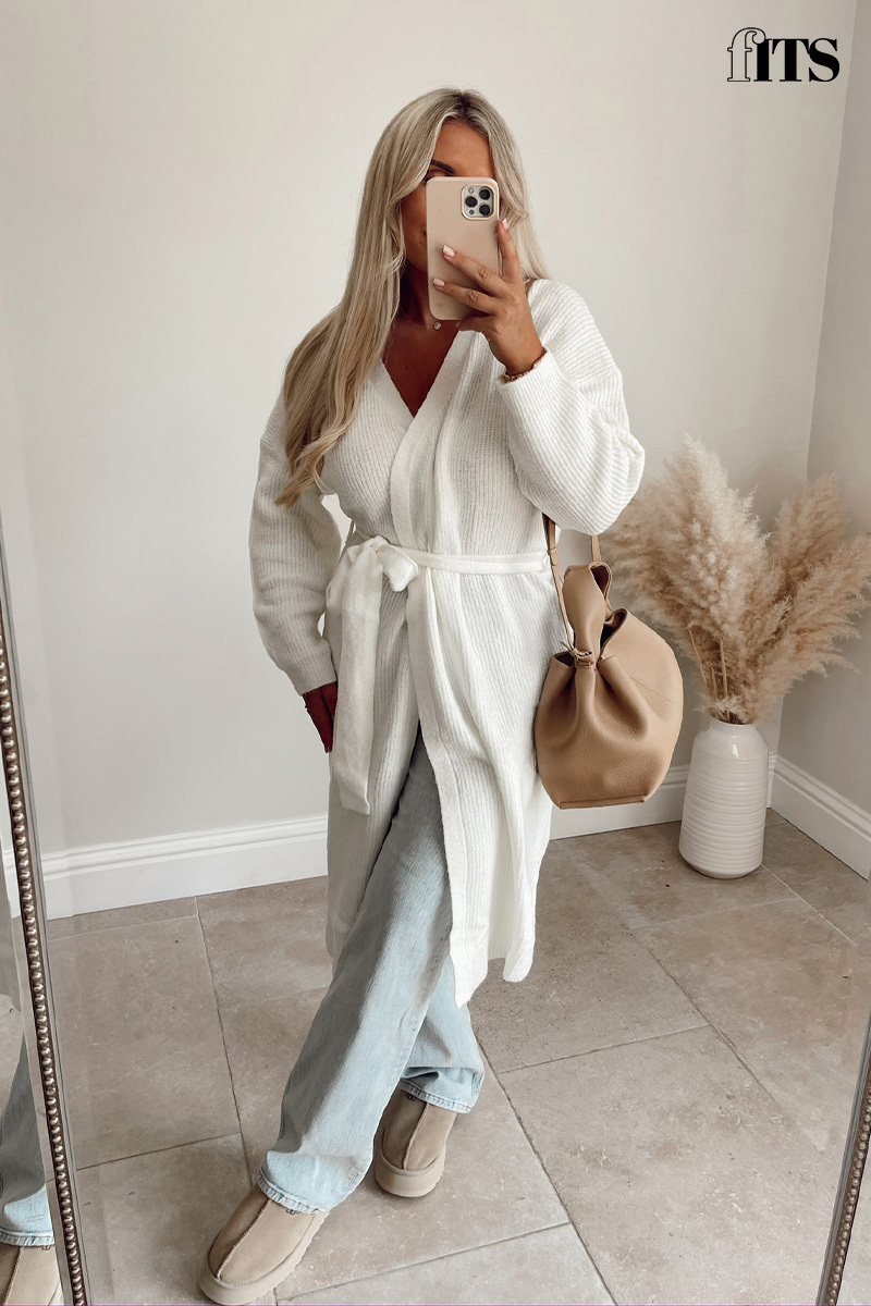 Midi Belted Knitted Cardigan