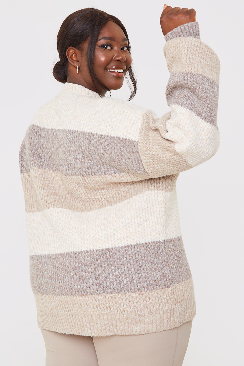 Stripe Striped Tonal Knitted Jumper