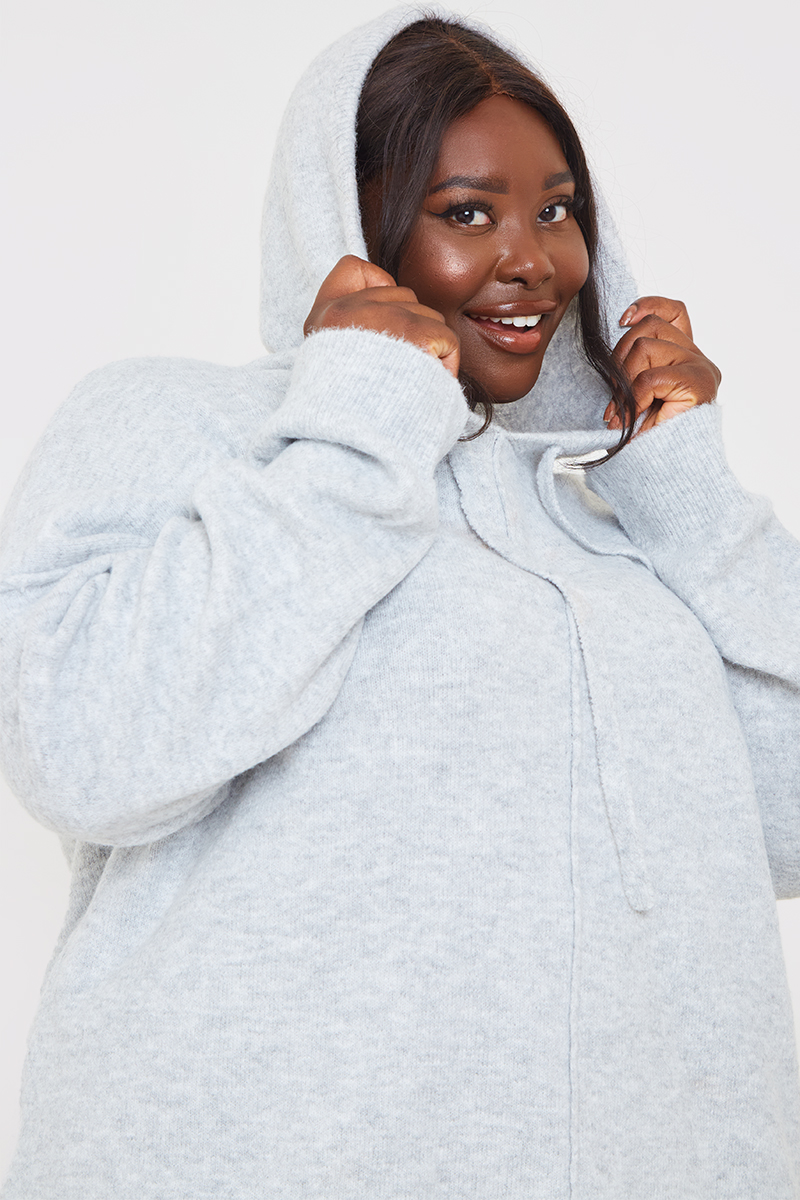 Recycled Knitted Seam Front Co Ord Hoodie