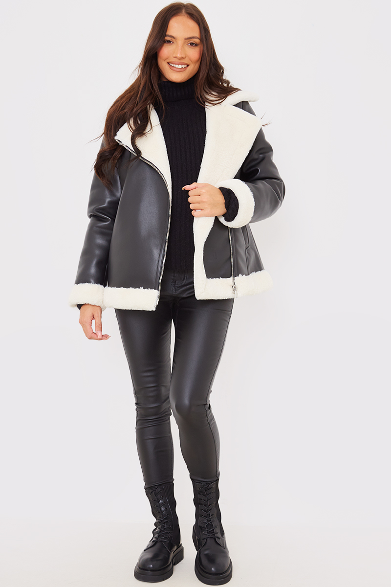 PU Aviator Jacket