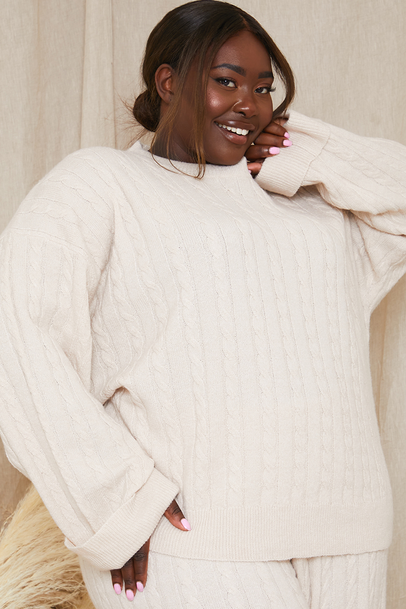 Recycled Cable Knit Jumper Co Ord