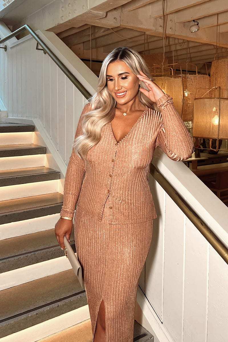 Metallic Cardigan Top