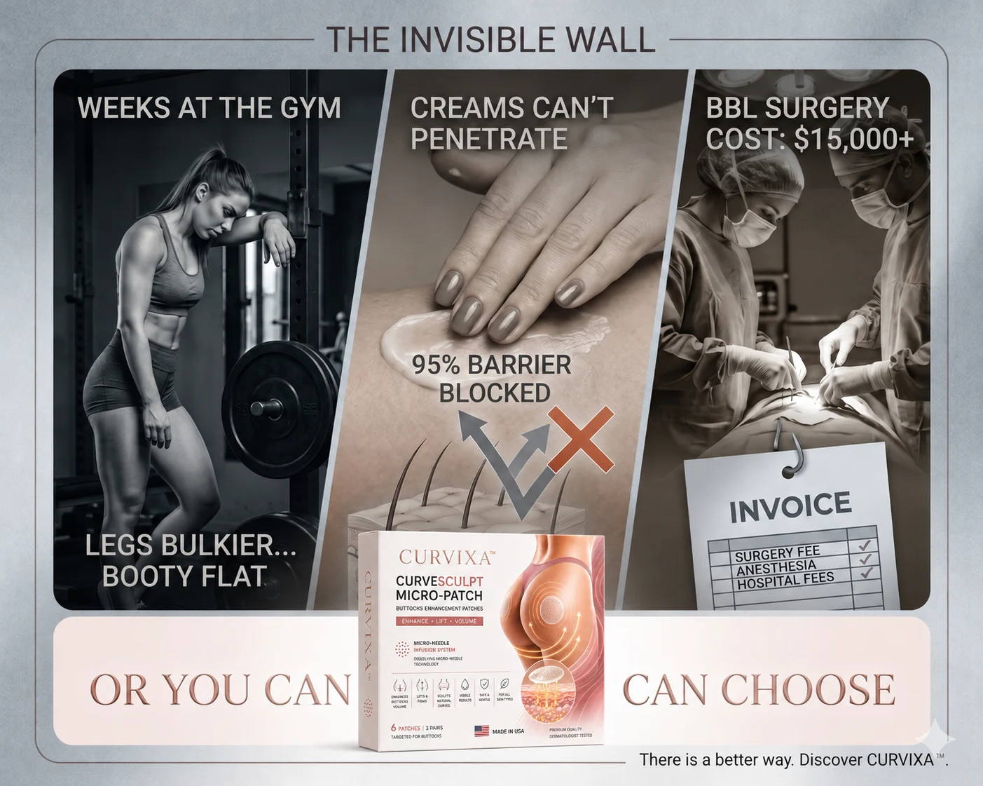 Curvixa™ PRO CurveSculpt Micro-Patch ✦ Sculpt • Firm • Smooth Lower Body Curves ✦ Micro-Needle Infusion System