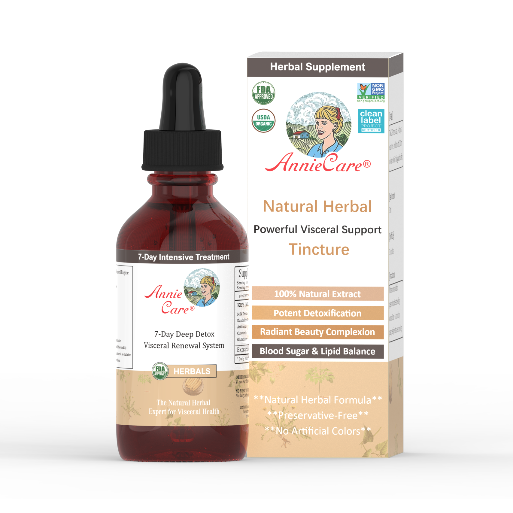 AnnieCare® Natural Herbal Visceral Health Restoration Tincture-𝐏𝐨𝐰𝐞𝐫𝐟𝐮𝐥 𝐕𝐢𝐬𝐜𝐞𝐫𝐚𝐥 𝐒𝐮𝐩𝐩𝐨𝐫𝐭-𝐃𝐞𝐭𝐨𝐱 & 𝐑𝐞𝐩𝐚𝐢𝐫-𝐋𝐨𝐰𝐞𝐫 𝐁𝐥𝐨𝐨𝐝 𝐒𝐮𝐠𝐚𝐫 & 𝐋𝐢𝐩𝐢𝐝𝐬-𝐇𝐢𝐠𝐡-𝐄𝐟𝐟𝐢𝐜𝐢𝐞𝐧𝐜