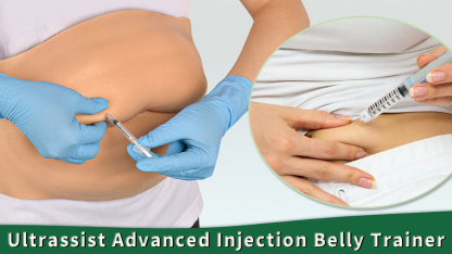 Advanced Belly Abdominal Injection Trainer with Skin-Fold, 3 Skin Tones