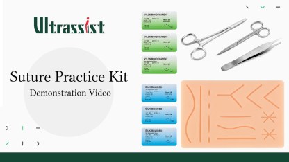 Ultrassist Starter Suture Practice Kit for Medical & Vet Students Suturing Training