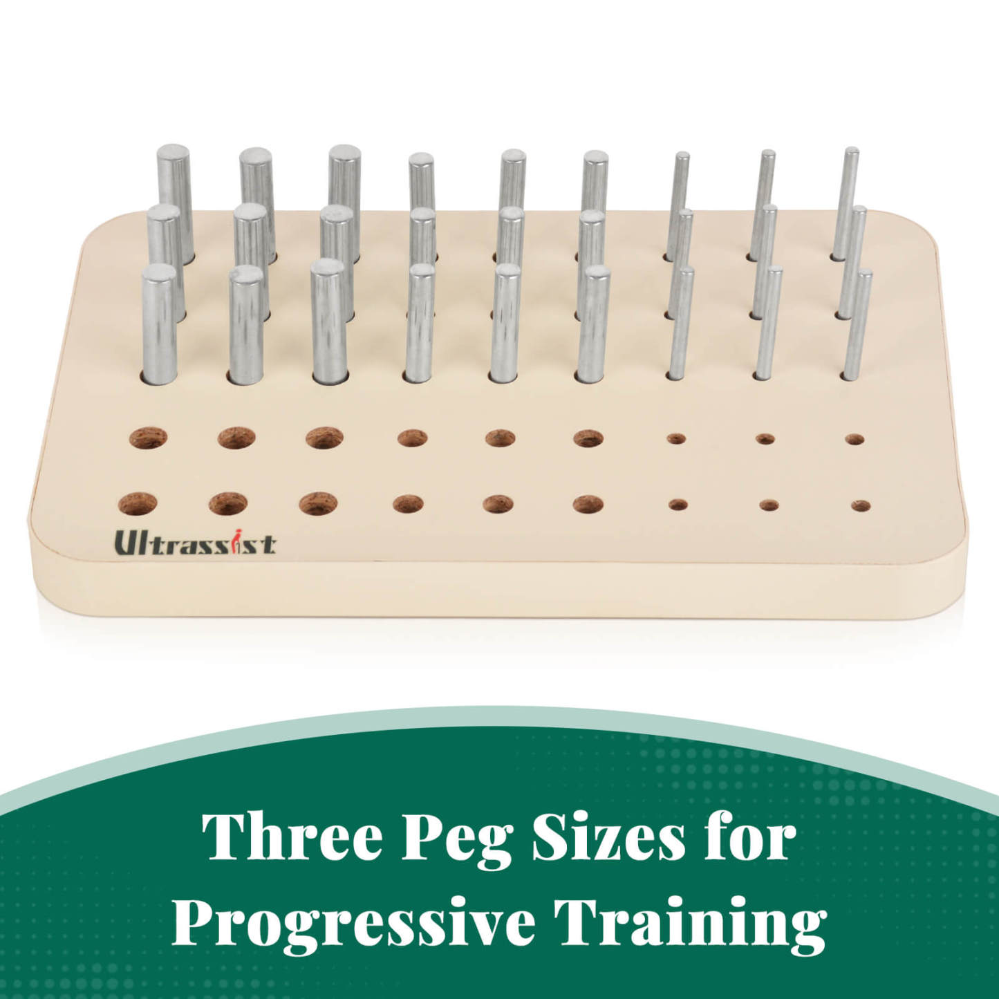 45-Hole Wooden Pegboard for Progressive Hand Therapy Training