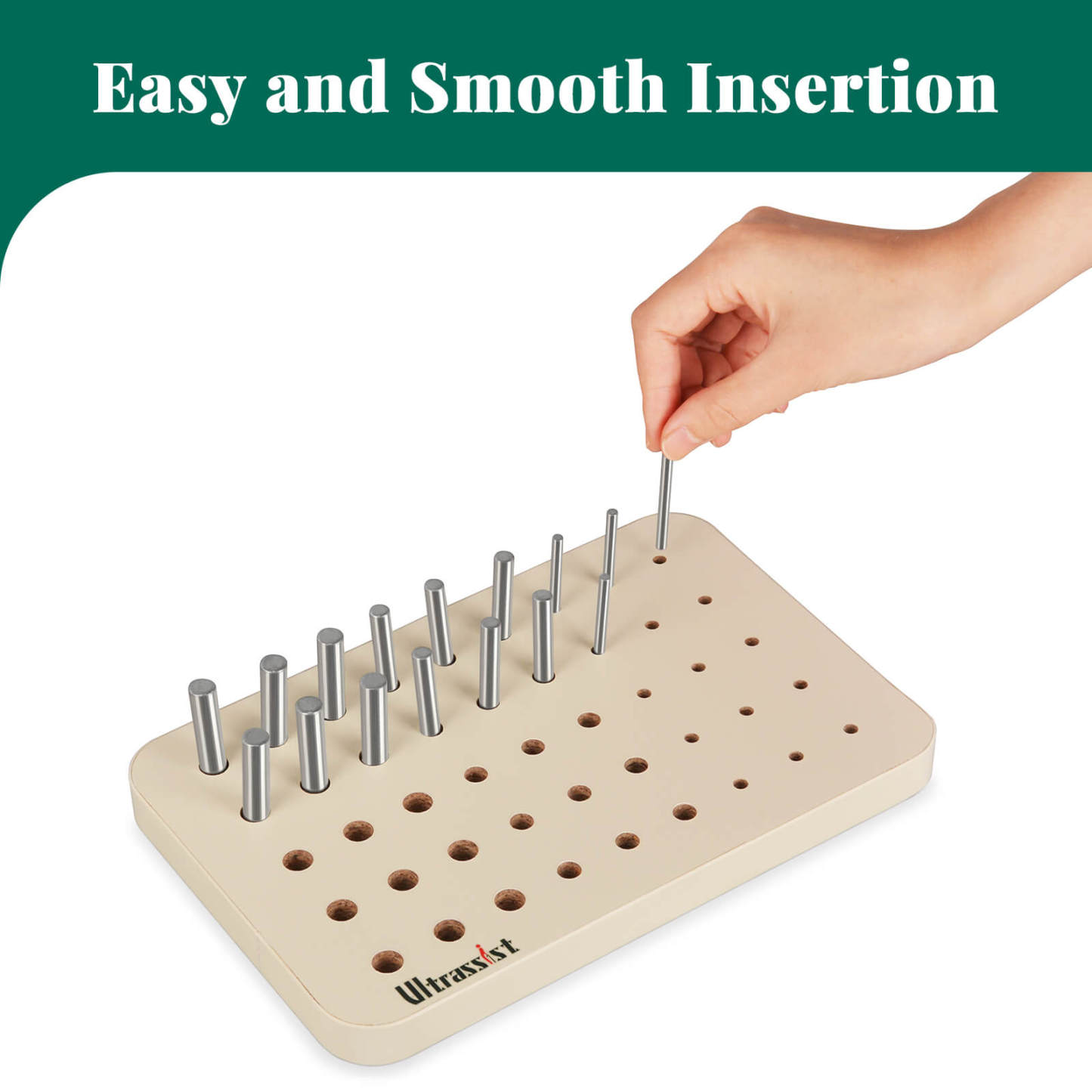 45-Hole Wooden Pegboard for Progressive Hand Therapy Training