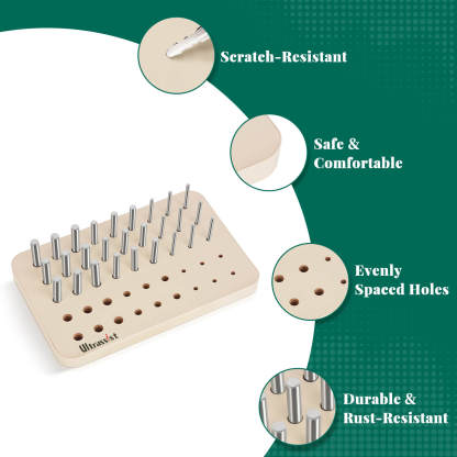 45-Hole Wooden Pegboard for Progressive Hand Therapy Training