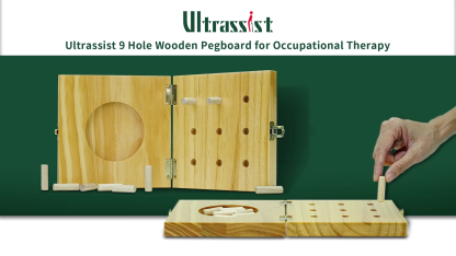 Ultrassist 9 Hole Wooden Pegboard for Occupational Therapy