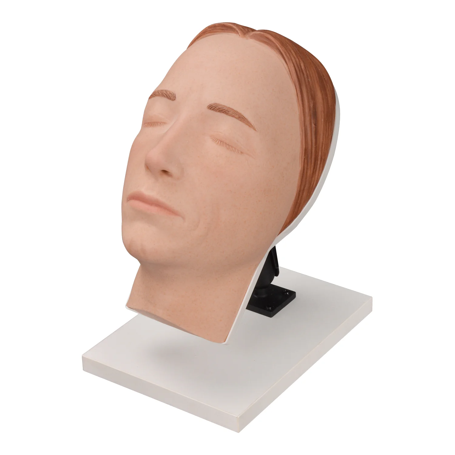Female Facial Injection Training Mannequin with Adjustable Base