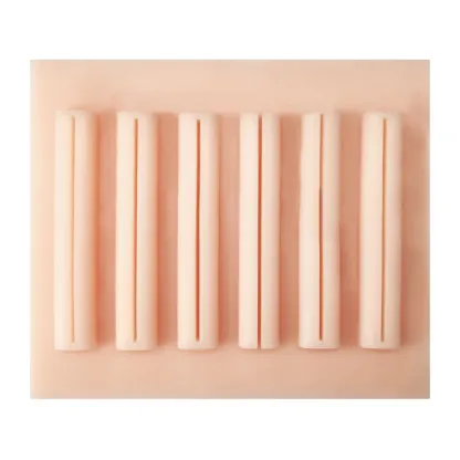 Silicone laparoscopic suturing trainer for medical education