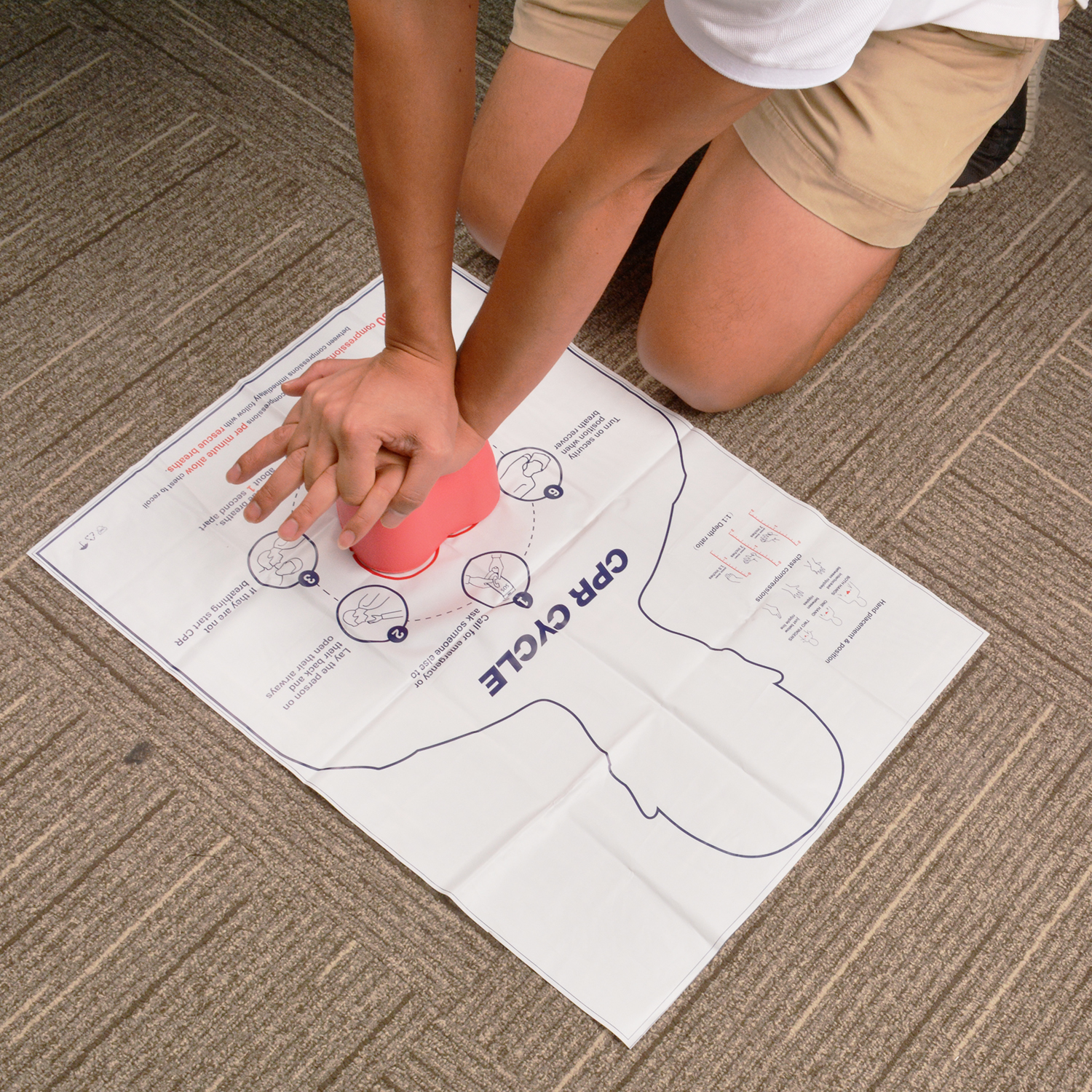 Portable Hands-Only CPR Training Kit for Nursing Students