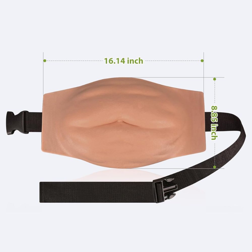 Advanced Abdominal Injection Belly Simulator with Skin-Fold, 3 Skin Tones