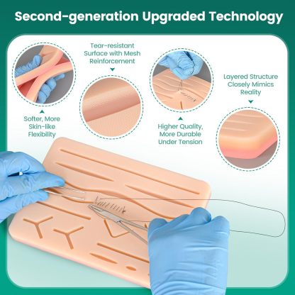 Ultrassit Advanced Suturing Practice Kit with 3 Training Pads & Tools
