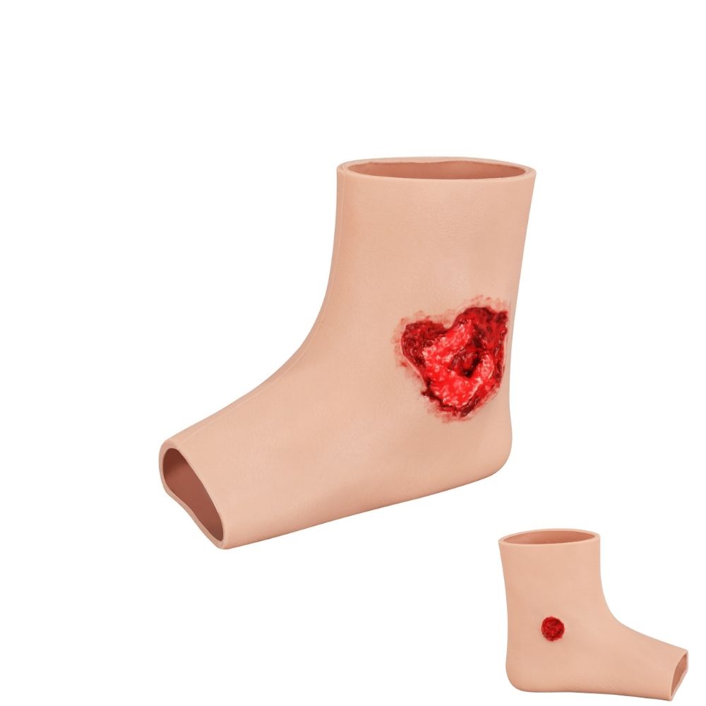 Ankle Entry and Exit Gunshot Wound Packing Trainer (Silicone Sleeve)