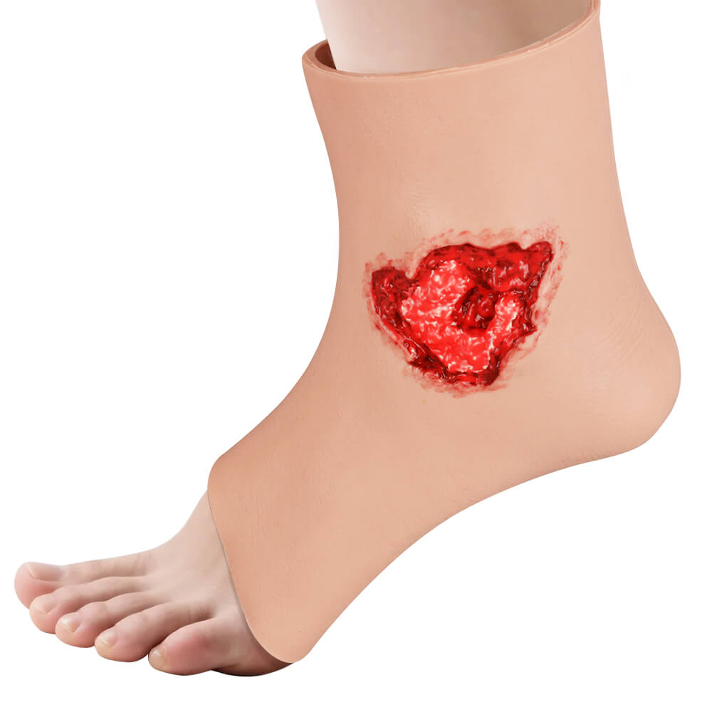 Ankle Entry and Exit Gunshot Wound Packing Trainer (Silicone Sleeve)