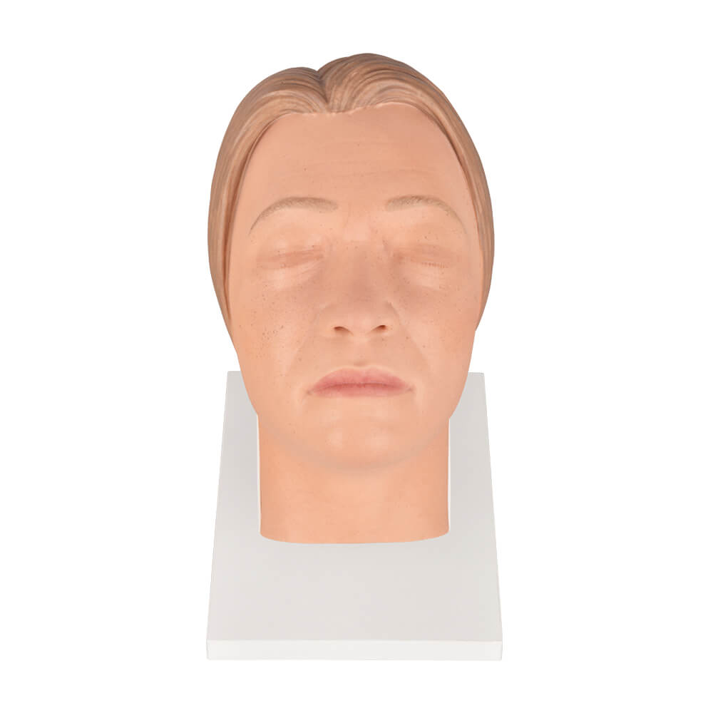 Asian Female Facial Injection Trainer Head with Adjustable Base