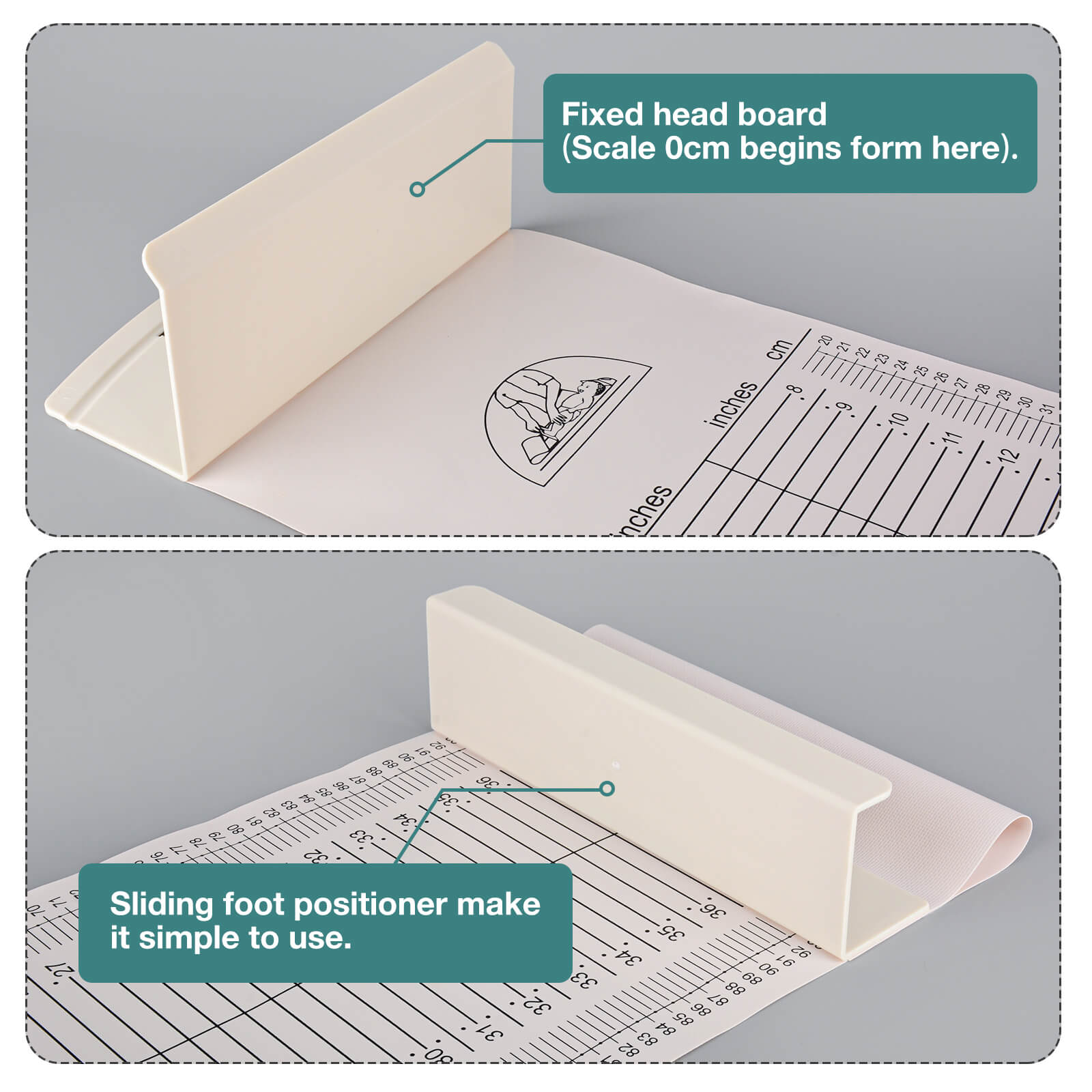 Newborn & Toddler Infantometer Height Ruler Measuring Mat 