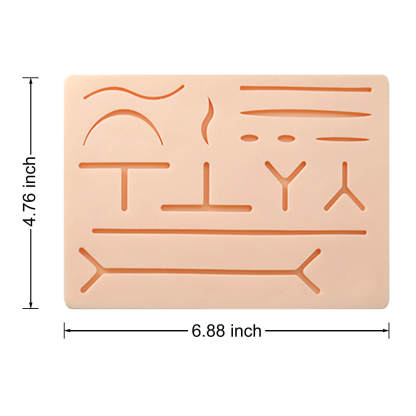 Suture Kit for Beginners – Silicone Stitching Pad with Embedded Mesh, Suture Tools, Threads & Needles (Education Use Only)