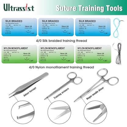 Suture Kit for Beginners – Silicone Stitching Pad with Embedded Mesh