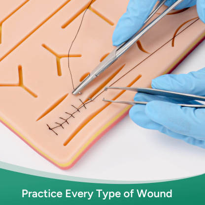 Ultrassist Beginner Suture Kit with Silicone Stitching Pad for Medical & Vet Students