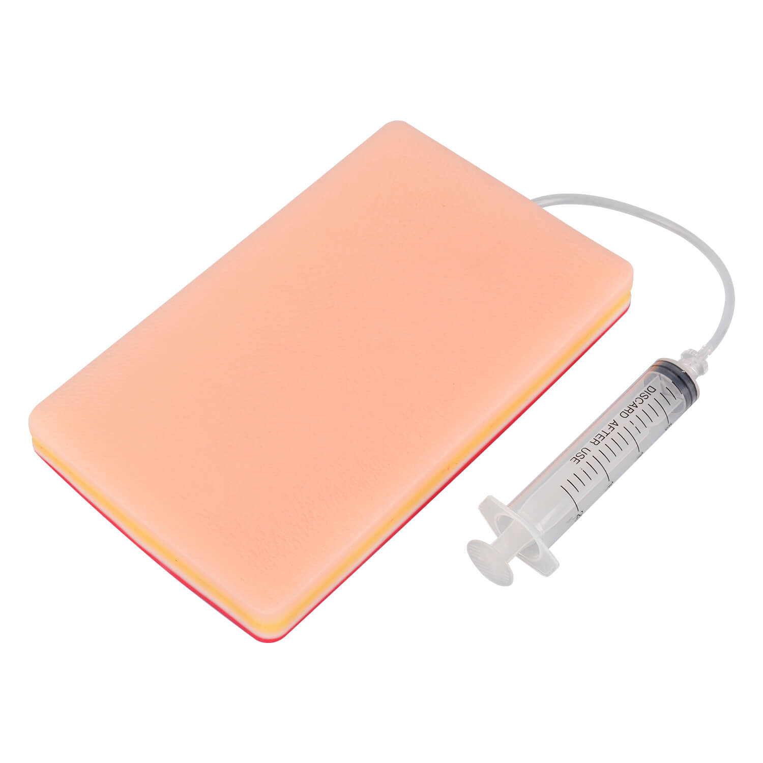 Silicone bleeding simulation pad for wound closure training