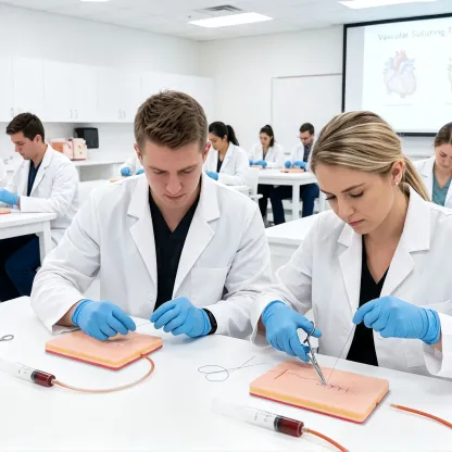 Bleeding Suture Training Pad with Embedded Blood Vessels