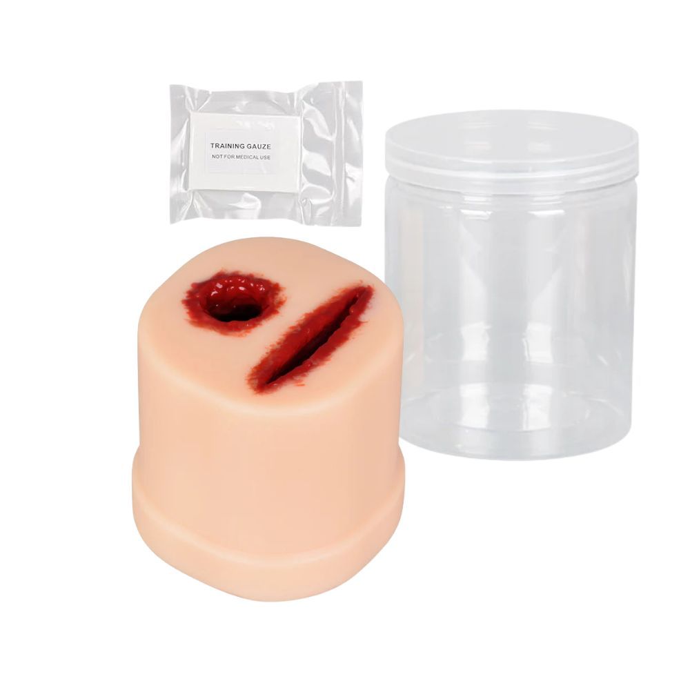 Compact Bullet & Laceration Wound Packing Training Model, Non-Flow