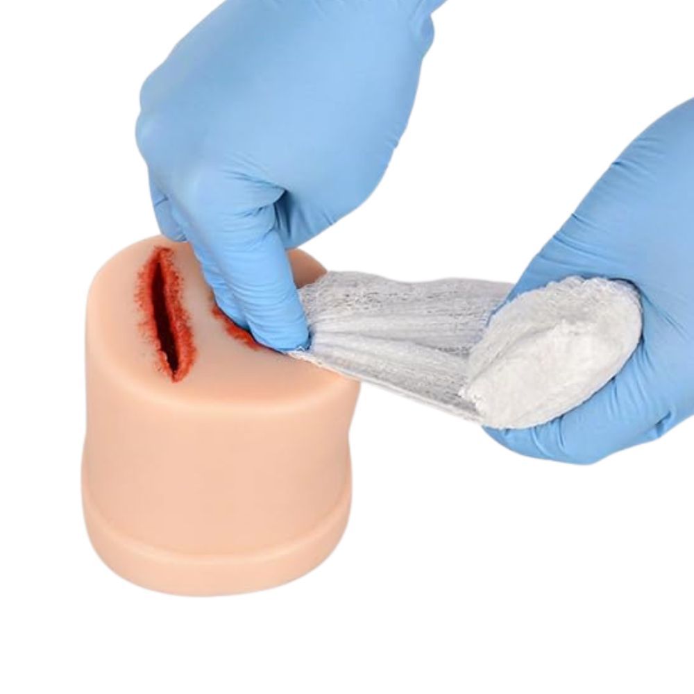 Compact Bullet & Laceration Wound Packing Training Model, Non-Flow