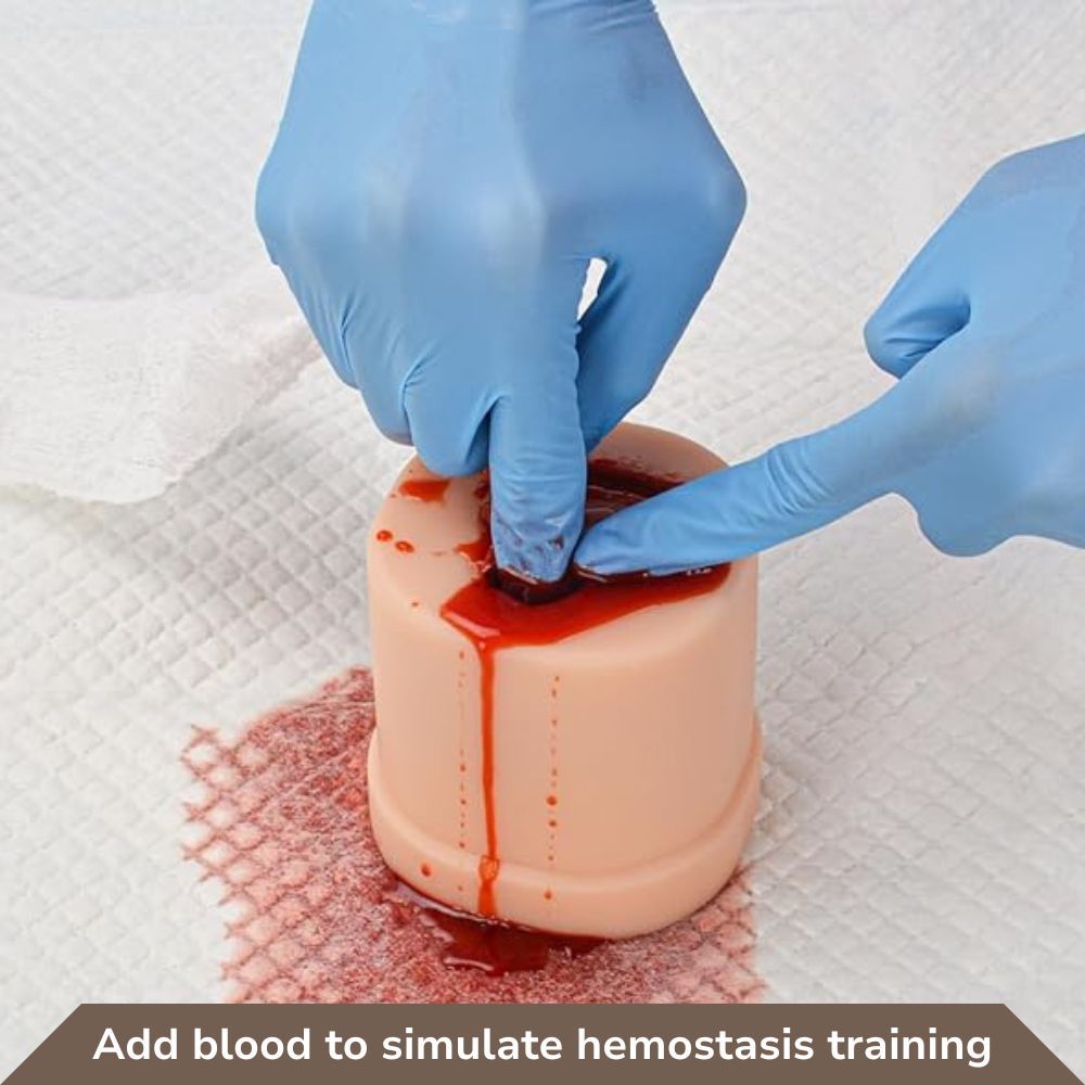 Compact Bullet & Laceration Wound Packing Training Model, Non-Flow