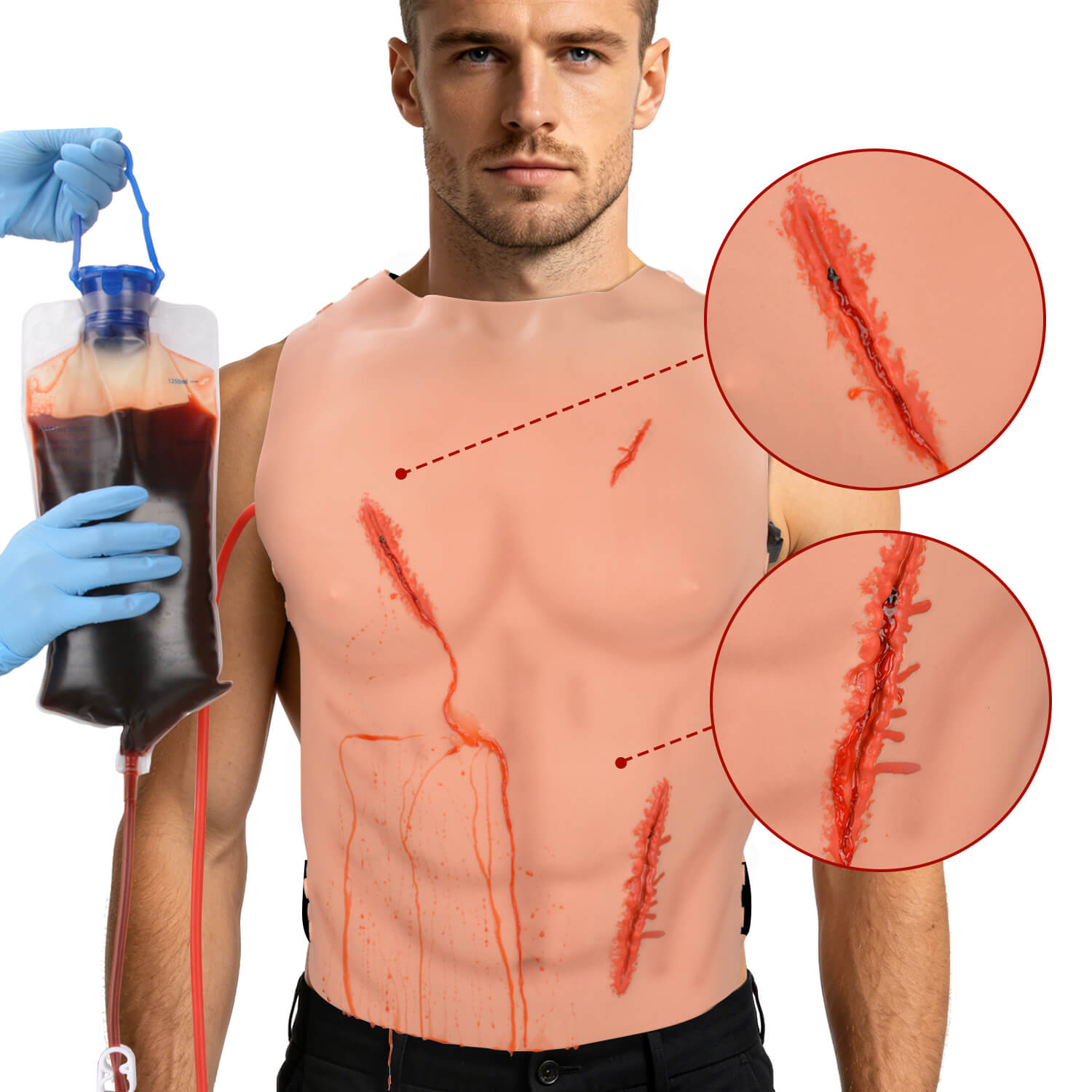 Wearable Chest & Abdominal Laceration Trauma Trainer Kit – Ultrassist