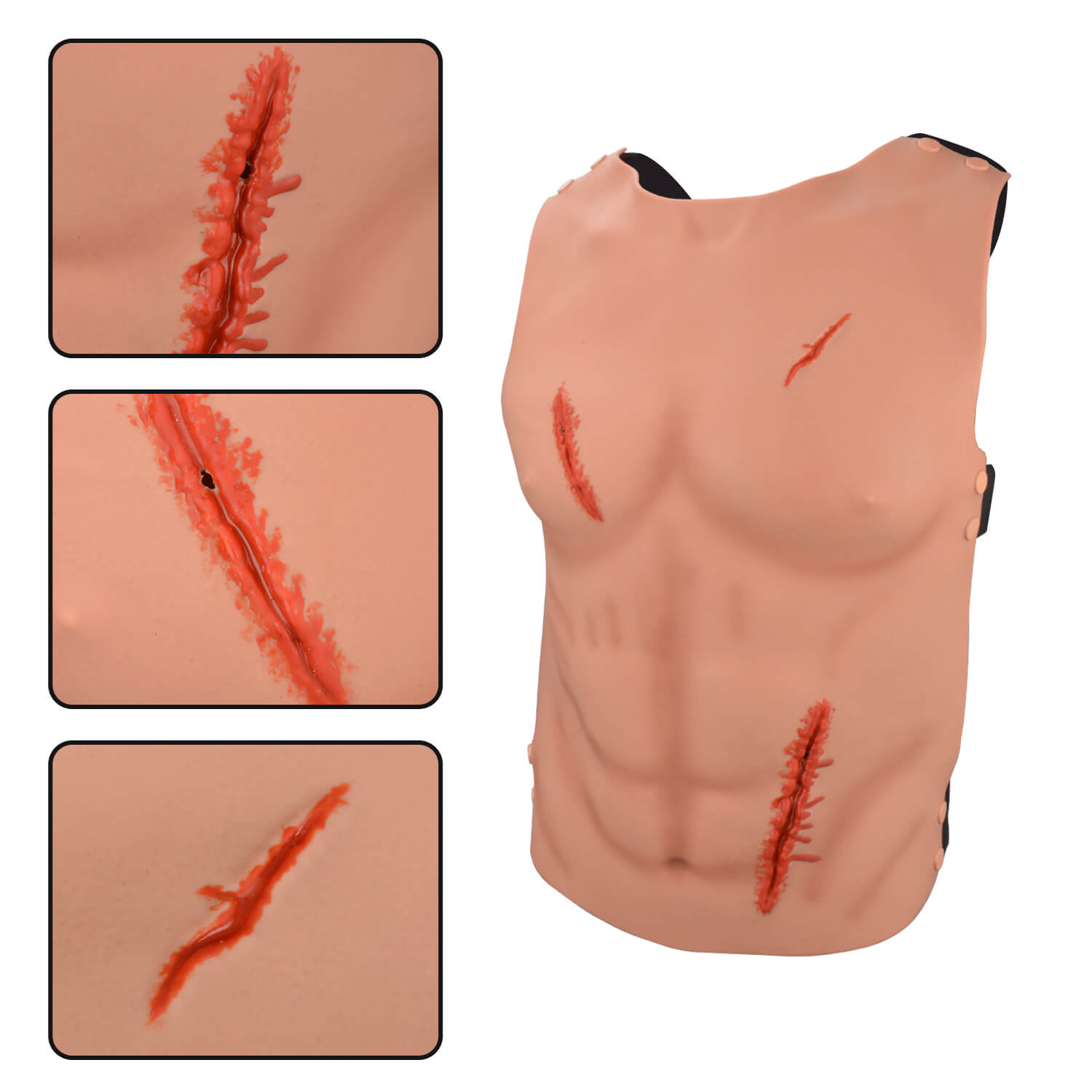 Wearable Chest & Abdominal Laceration Trauma Trainer Kit – Ultrassist