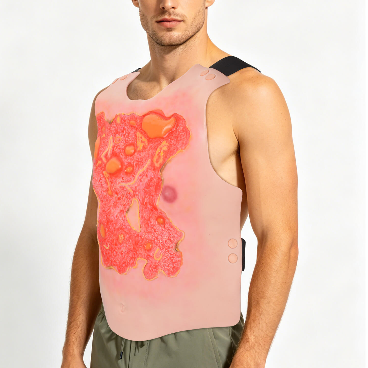 Wearable Chest Scald Wound Training Model