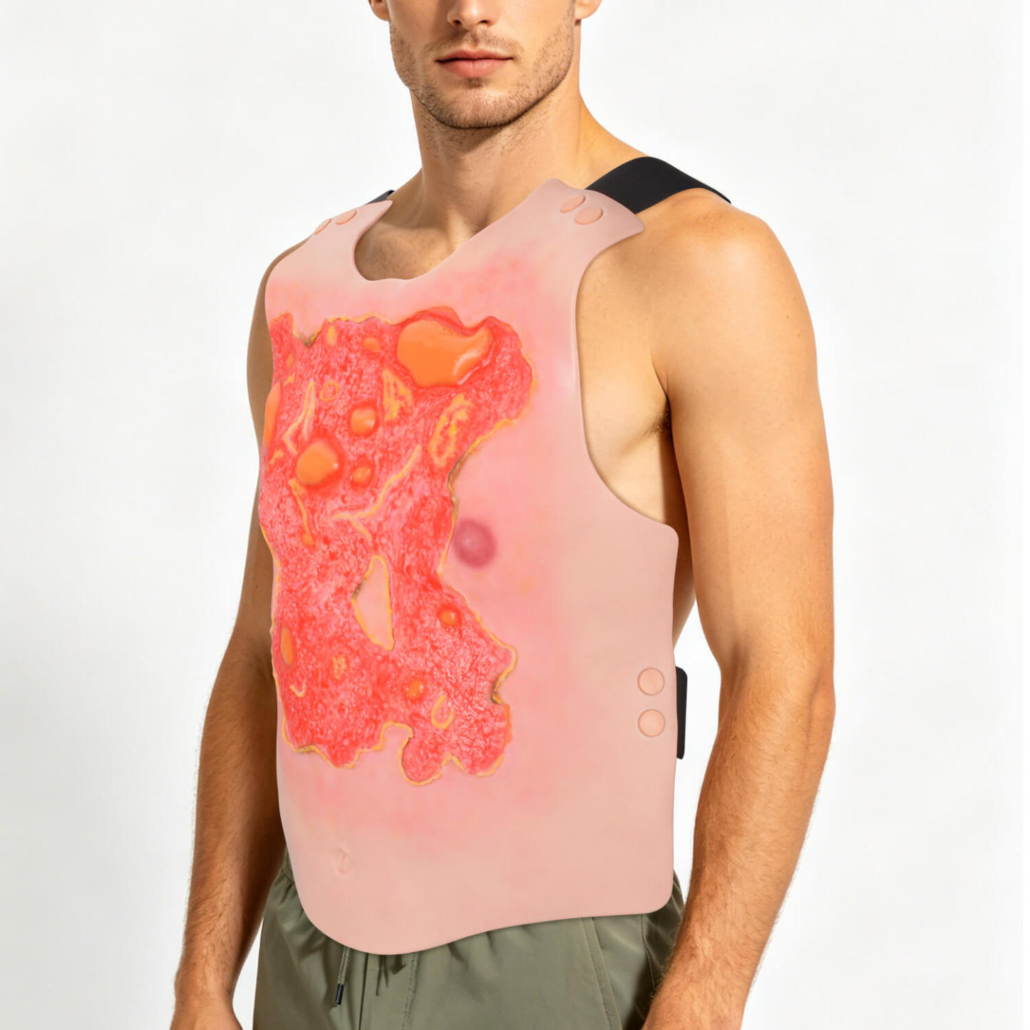 Wearable Chest Scald Wound Training Model