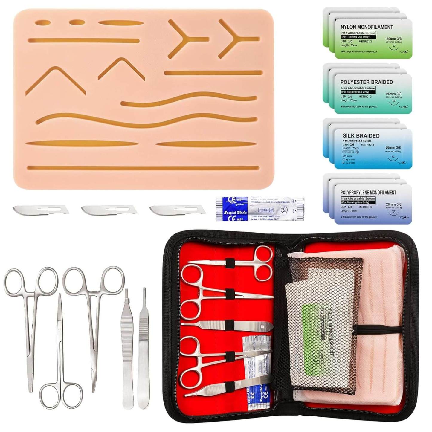 Complete Suture Practice Kit for Medical, Dental & Vet Students(u003)