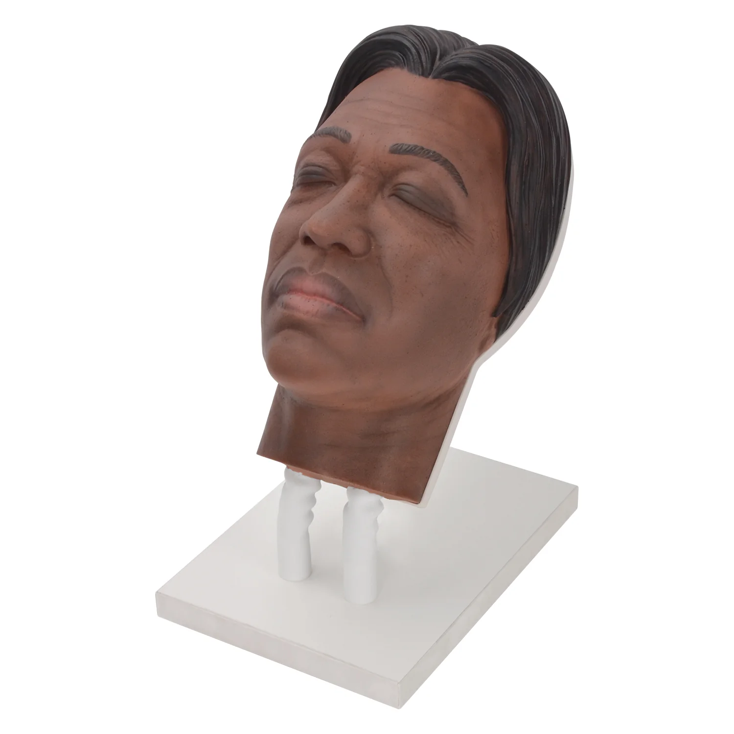 Adjustable Female Facial Injection Training Head with Deep Skin Tone